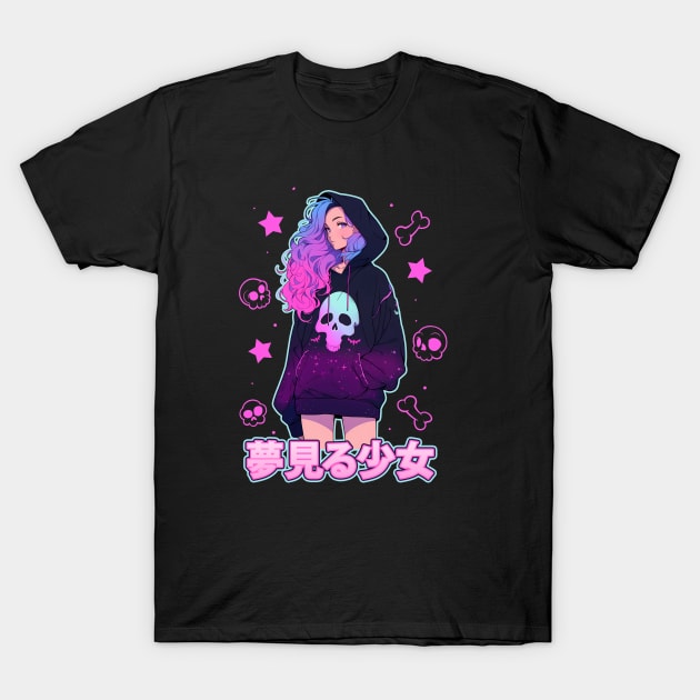 Teen Dreamer Anime Girl T-Shirt by Juka